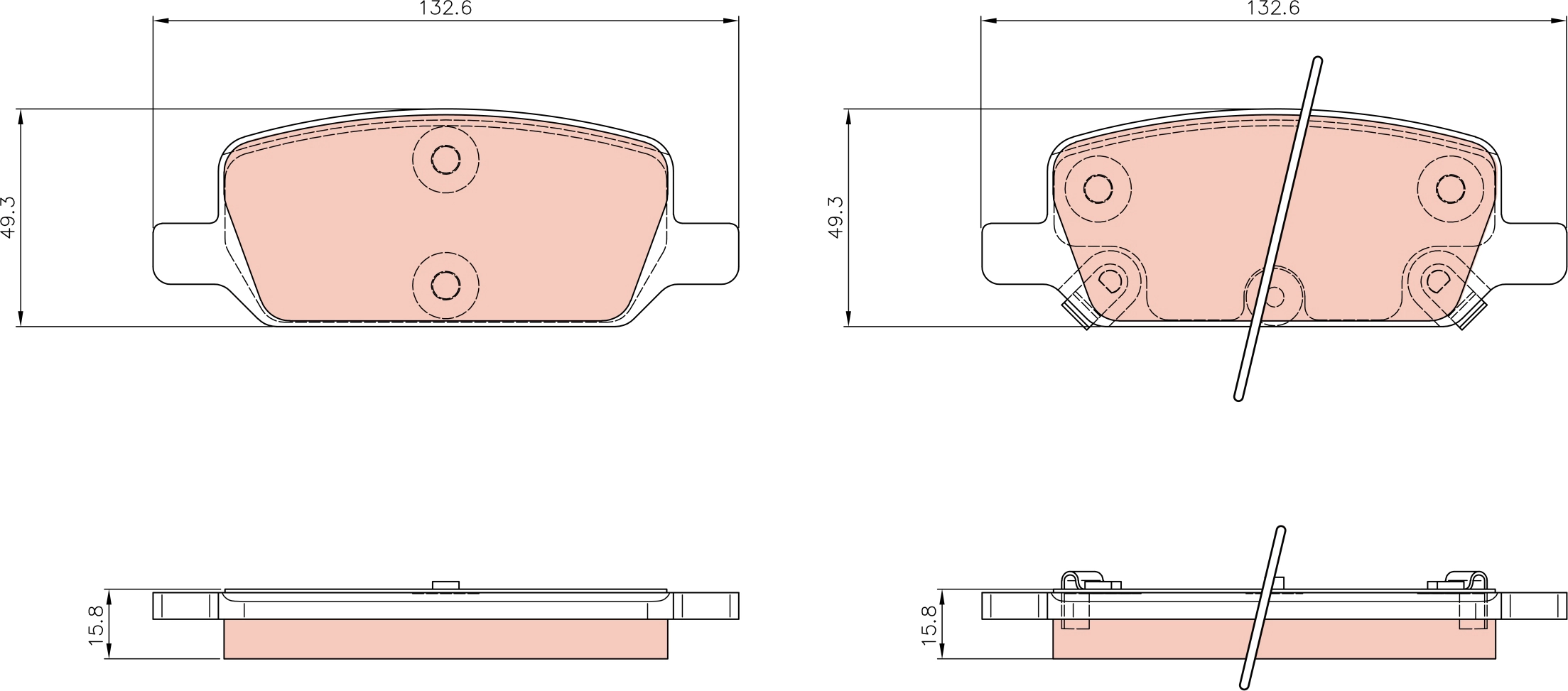 Brake Pad Set, disc brake (GDB8322BTE)