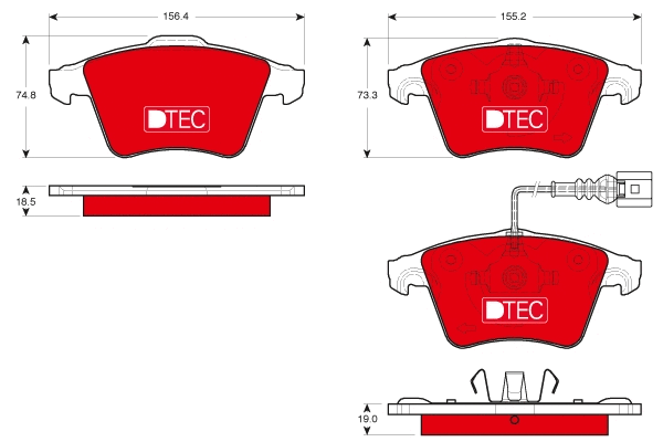 Brake Pad Set, disc brake (GDB1721DTE)