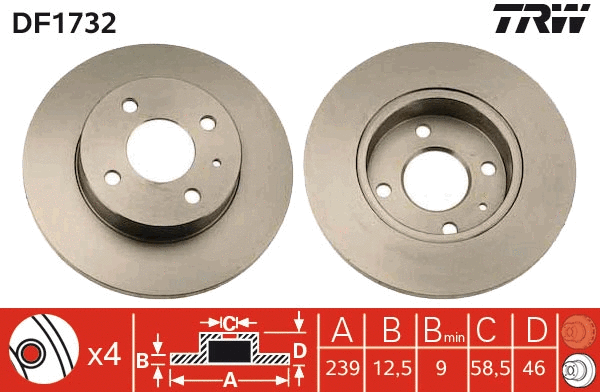 Brake Disc (DF1732)