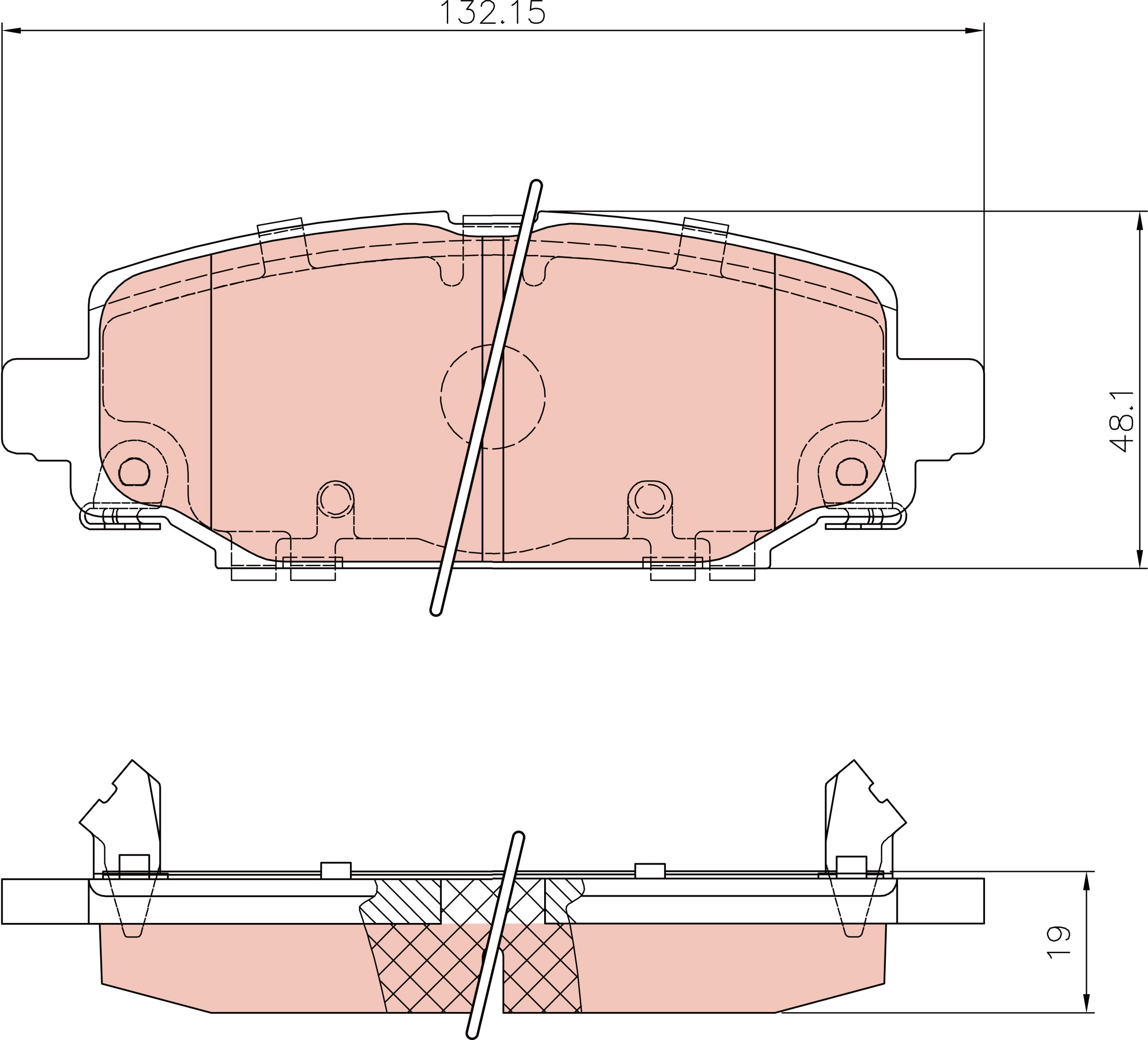 Brake Pad Set, disc brake (GDB8362DT)