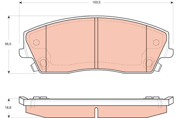 Brake Pad Set, disc brake (GDB4140)