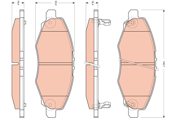 Brake Pad Set, disc brake (GDB3427)