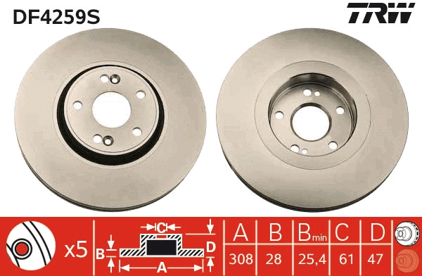 Brake Disc (DF4259S)