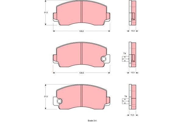 Brake Pad Set, disc brake (GDB212)