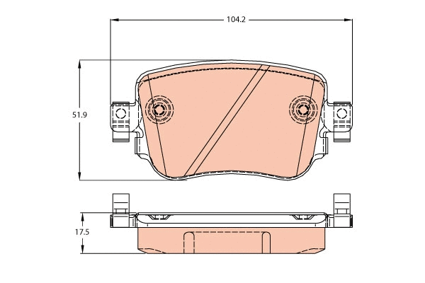 Brake Pad Set, disc brake (GDB2042)