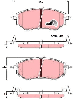 Brake Pad Set, disc brake (GDB3372)