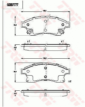 Brake Pad Set, disc brake (GDB7777)
