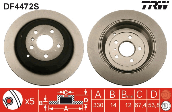 Brake Disc (DF4472S)