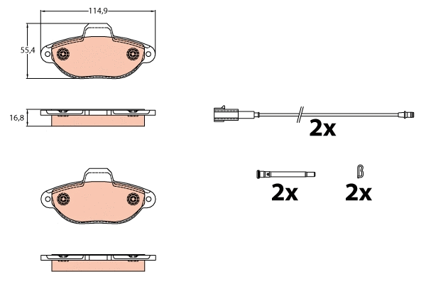 Brake Pad Set, disc brake (GDB2141)