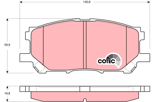 Brake Pad Set, disc brake (GDB3338AT)