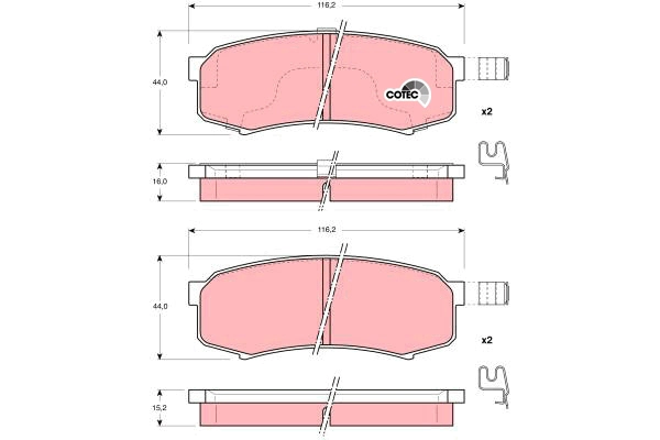 Brake Pad Set, disc brake (GDB3110AT)
