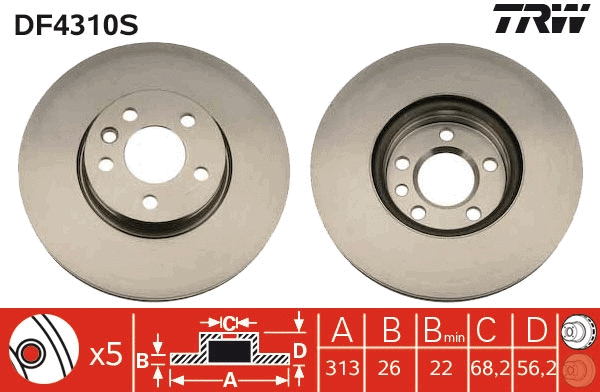 Brake Disc (DF4310S)