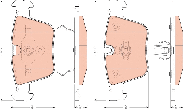 Brake Pad Set, disc brake (GDB1675)