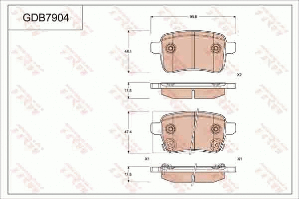 Brake Pad Set, disc brake (GDB7904)