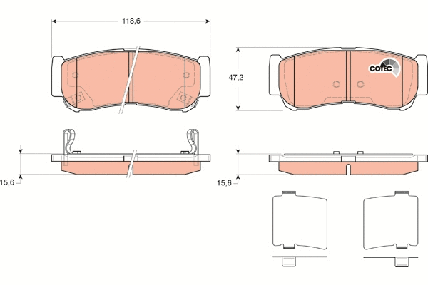 Brake Pad Set, disc brake (GDB3419)