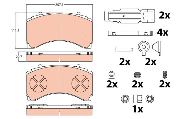 Brake Pad Set, disc brake (GDB5110)