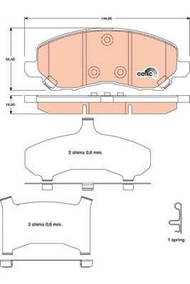 Brake Pad Set, disc brake (GDB4142AT)