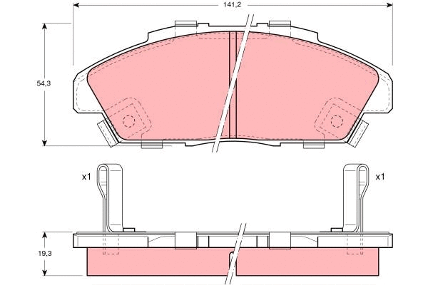 Brake Pad Set, disc brake (GDB996)