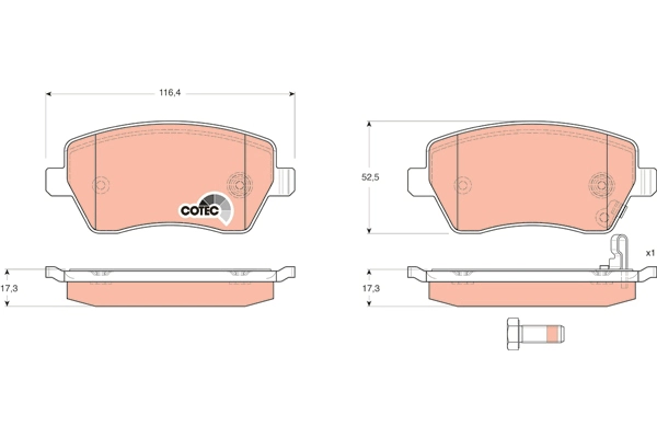 Brake Pad Set, disc brake (GDB3396AT)