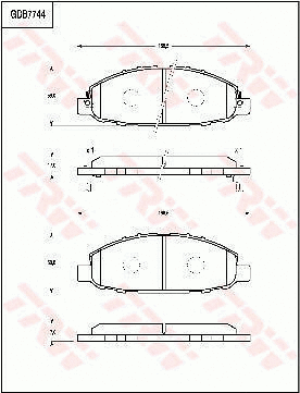 Brake Pad Set, disc brake (GDB7744)