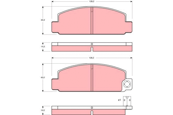 Brake Pad Set, disc brake (GDB196)
