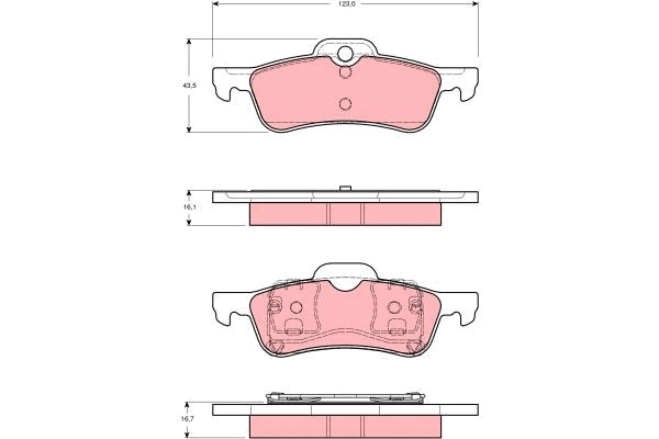 Brake Pad Set, disc brake (GDB1477)