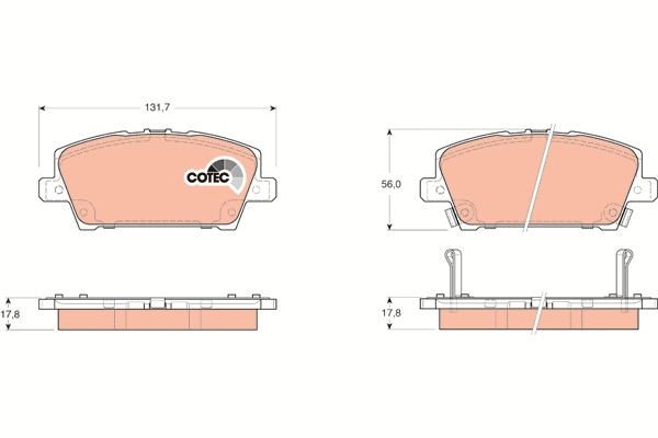 Brake Pad Set, disc brake (GDB3407)
