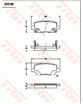 Brake Pad Set, disc brake (GDB7788)