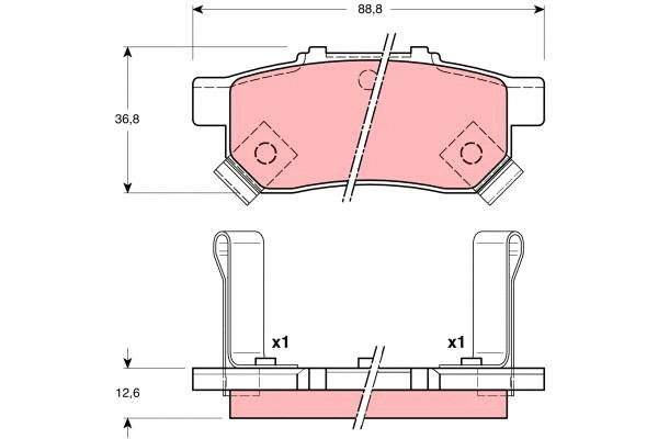 Brake Pad Set, disc brake (GDB3160)