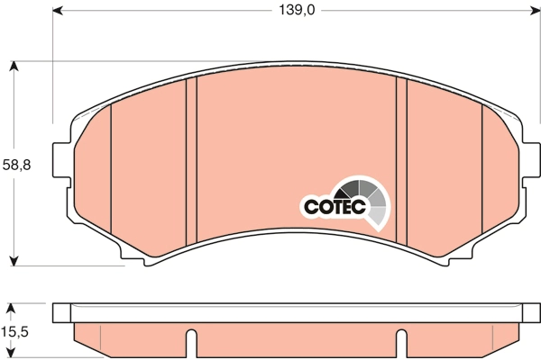 Brake Pad Set, disc brake (GDB3246DT)