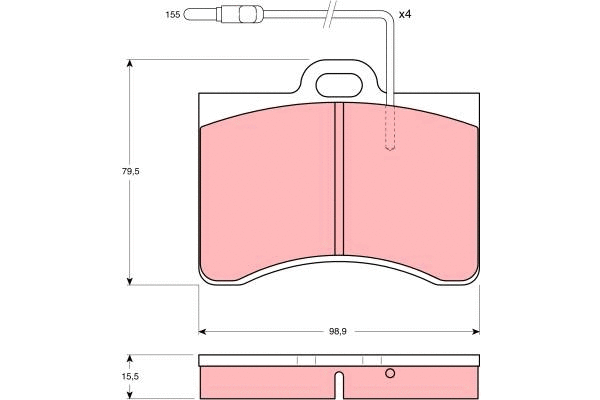 Brake Pad Set, disc brake (GDB165)