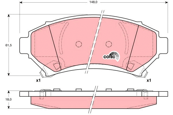 Brake Pad Set, disc brake (GDB1308)