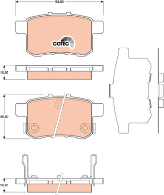 Brake Pad Set, disc brake (GDB3482)