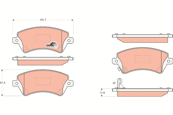 Brake Pad Set, disc brake (GDB3288)