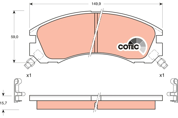 Brake Pad Set, disc brake (GDB3200DT)
