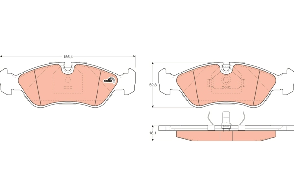Brake Pad Set, disc brake (GDB951DT)