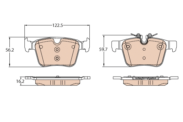 Brake Pad Set, disc brake (GDB2110)