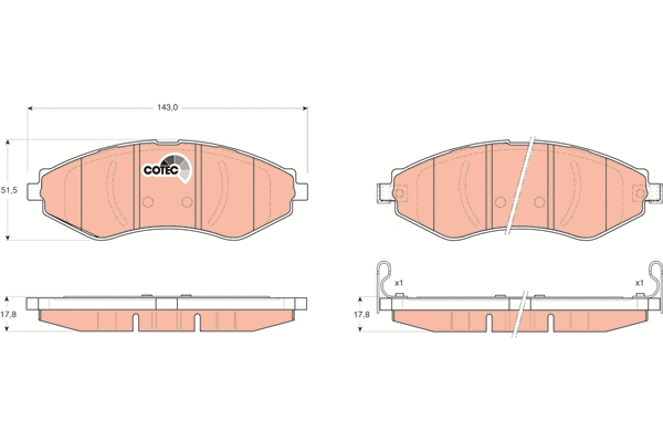 Brake Pad Set, disc brake (GDB3347)