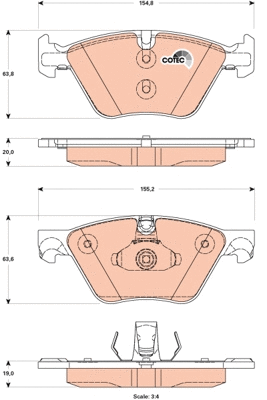 Brake Pad Set, disc brake (GDB1882)