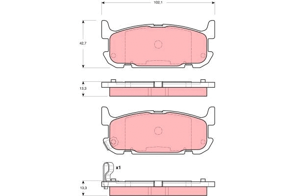 Brake Pad Set, disc brake (GDB3318)