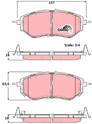 Brake Pad Set, disc brake (GDB3372AT)
