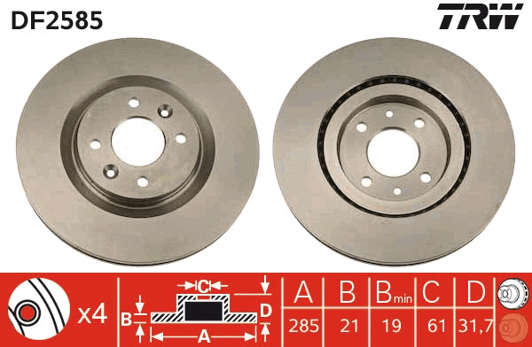 Brake Disc (DF2585)