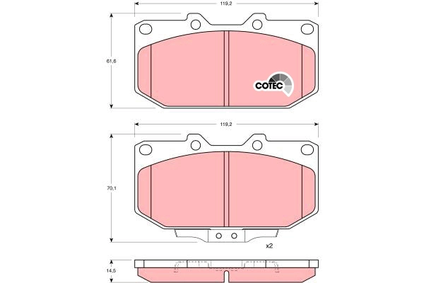 Brake Pad Set, disc brake (GDB1006AT)