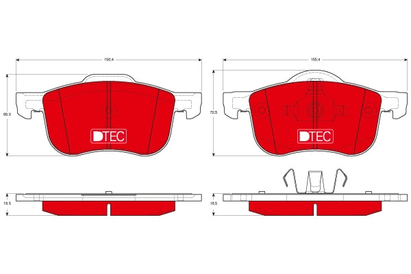 Brake Pad Set, disc brake (GDB1388DTE)