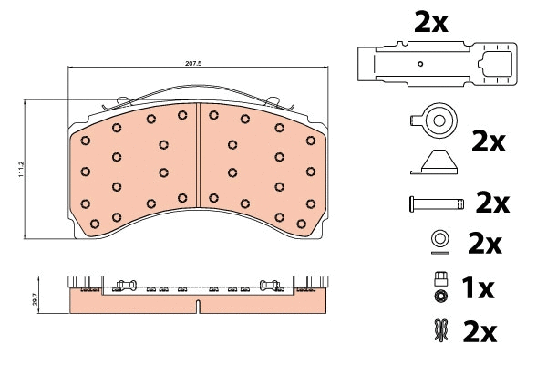 Brake Pad Set, disc brake (GDB5117)