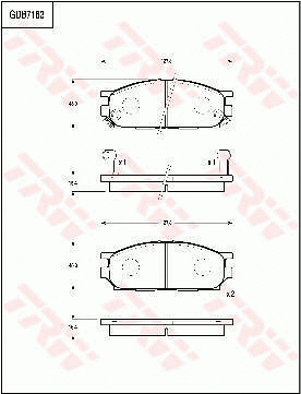Brake Pad Set, disc brake (GDB7163)