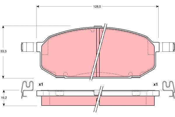 Brake Pad Set, disc brake (GDB3153)
