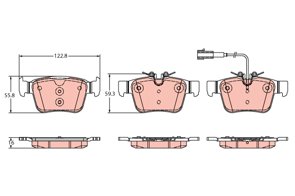 Brake Pad Set, disc brake (GDB2364)