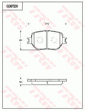 Brake Pad Set, disc brake (GDB7230)