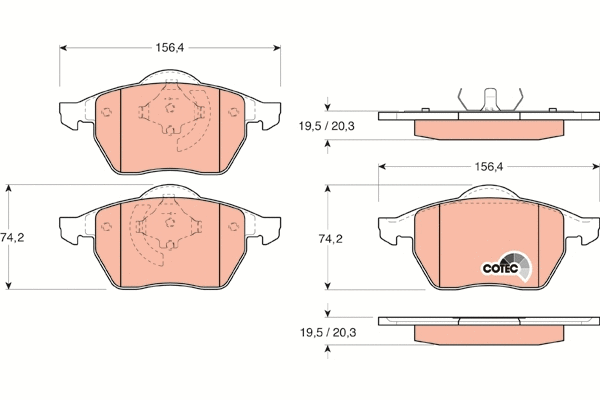 Brake Pad Set, disc brake (GDB1200)